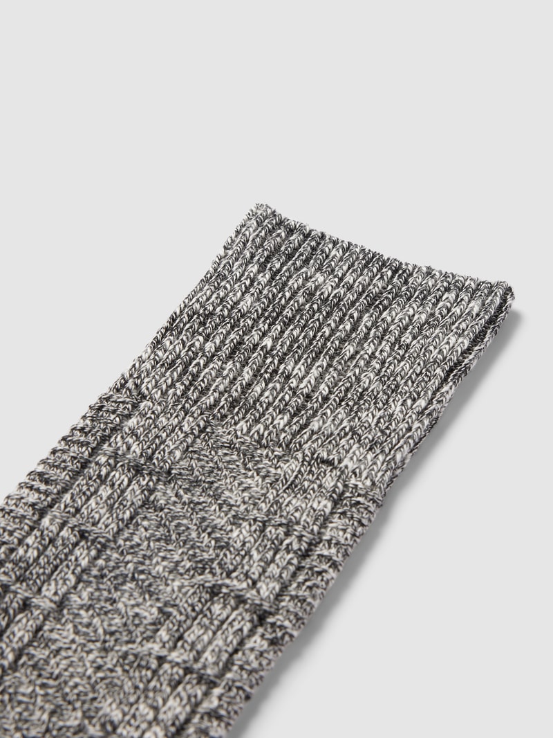 Socken in melierter Optik Modell 'Pile' in anthrazit meliert