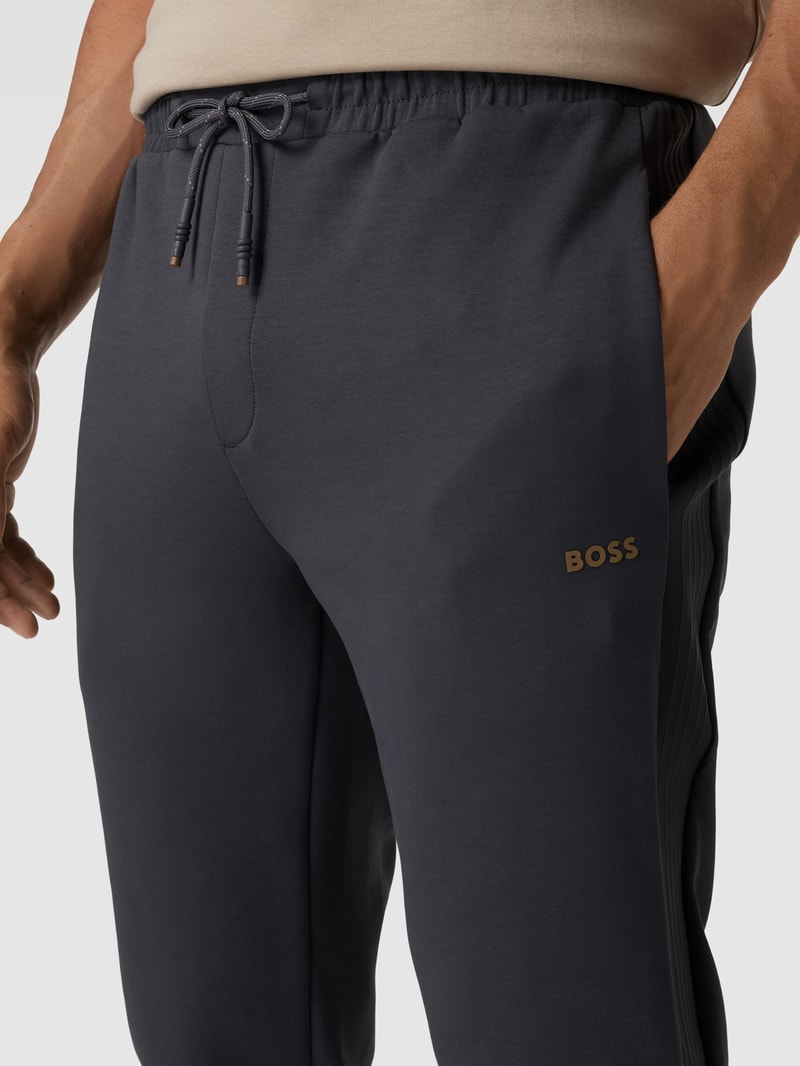 Sweatpants mit Label-Print Modell 'Hadim' in graphit