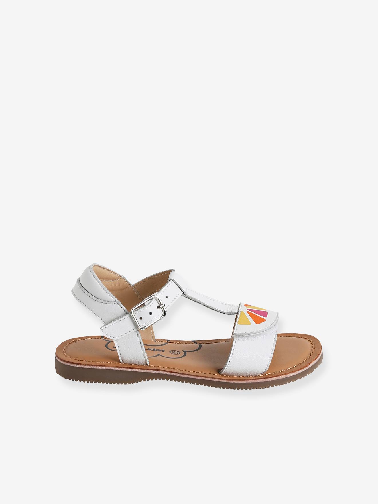 Vertbaudet Mädchen Sandalen, Anziehtrick - weiß