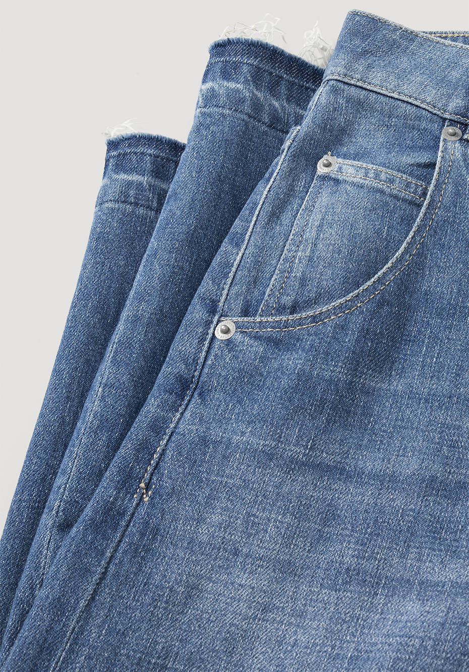Jeans Wide Leg aus Bio-Denim mit Hanf
