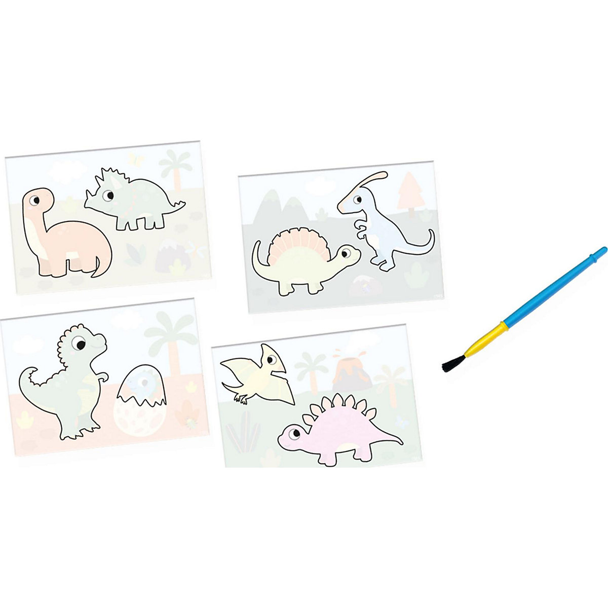 Malen mit Wasser - Dinos