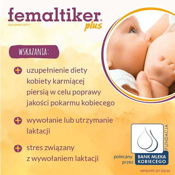 Femaltiker Plus, maisto papildas, palaikantis laktaciją, šokolado skonio paketėliai