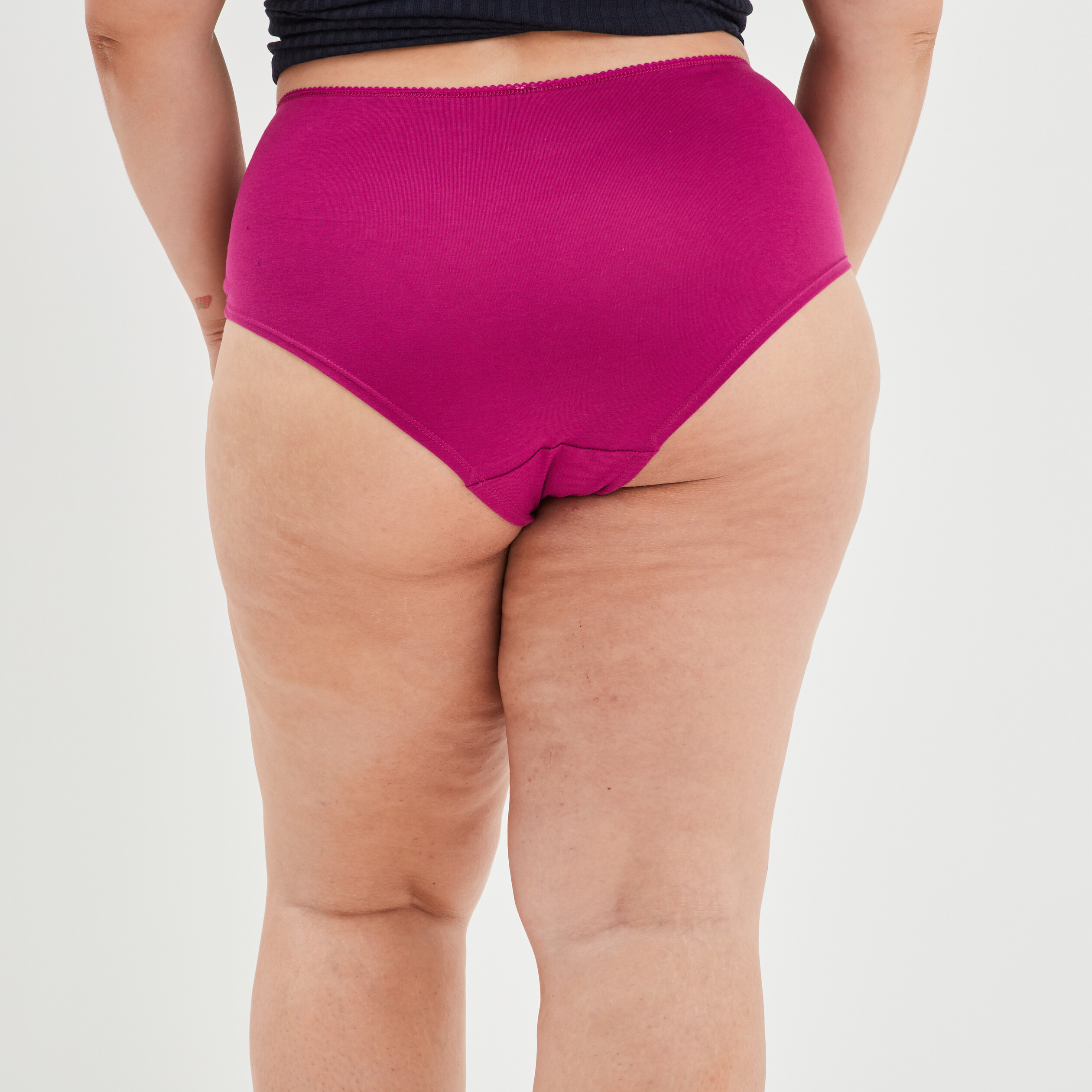Shorty en coton violet femme grande taille | La Halle