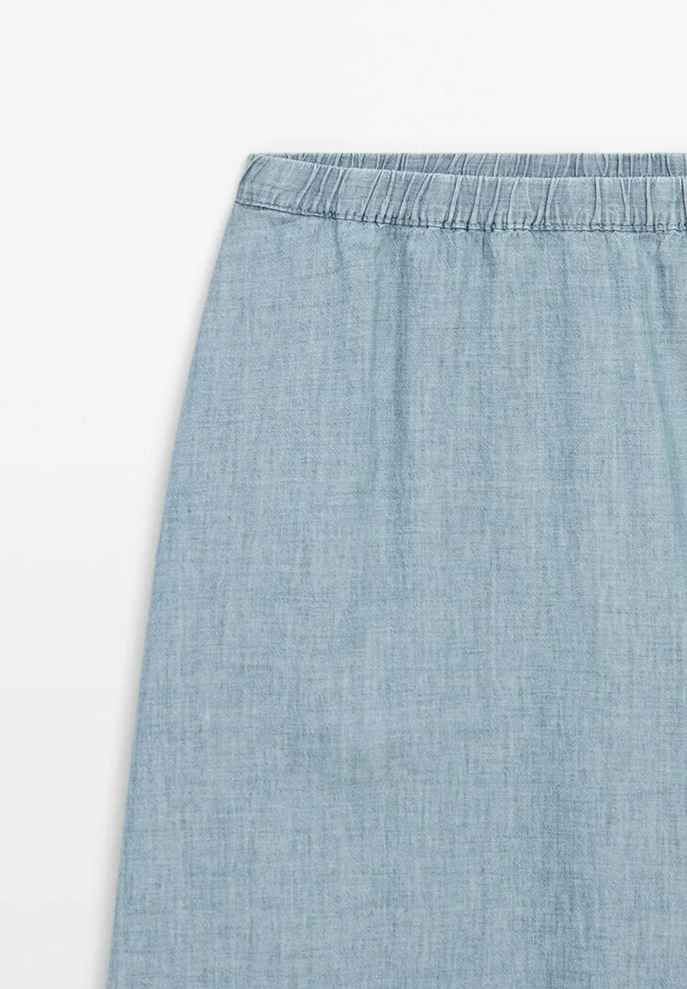Massimo Dutti CON CINTURA ELÁSTICA - Falda acampanada