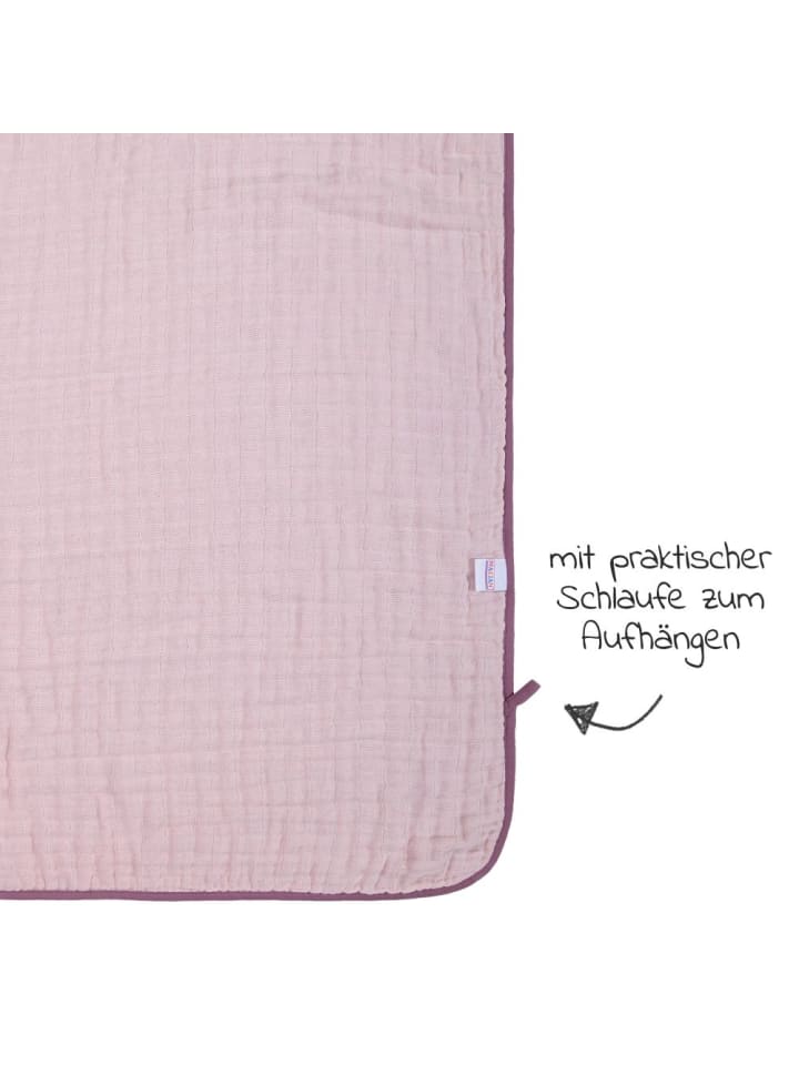 Makian Wende-Kuscheldecke / Babydecke Mull in rosa,lila günstig kaufen onesize