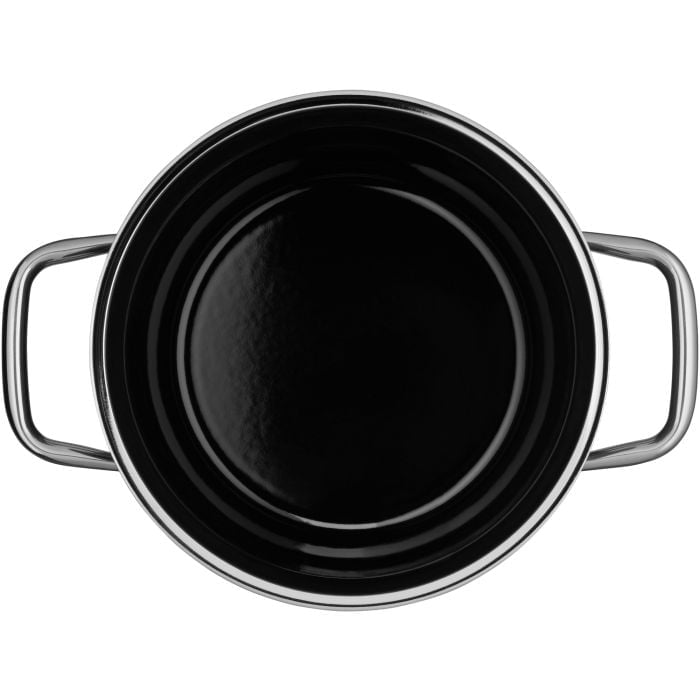 Fusiontec Compact Kochtopf mit Glasdeckel, 18 cm, Black