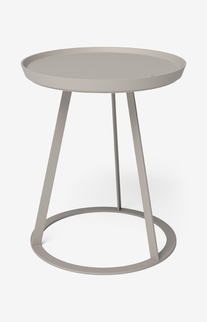 Beistelltisch JOOP! ROUND mit lackierter Holzfaserplatte, 45 x 47 cm in Taupe