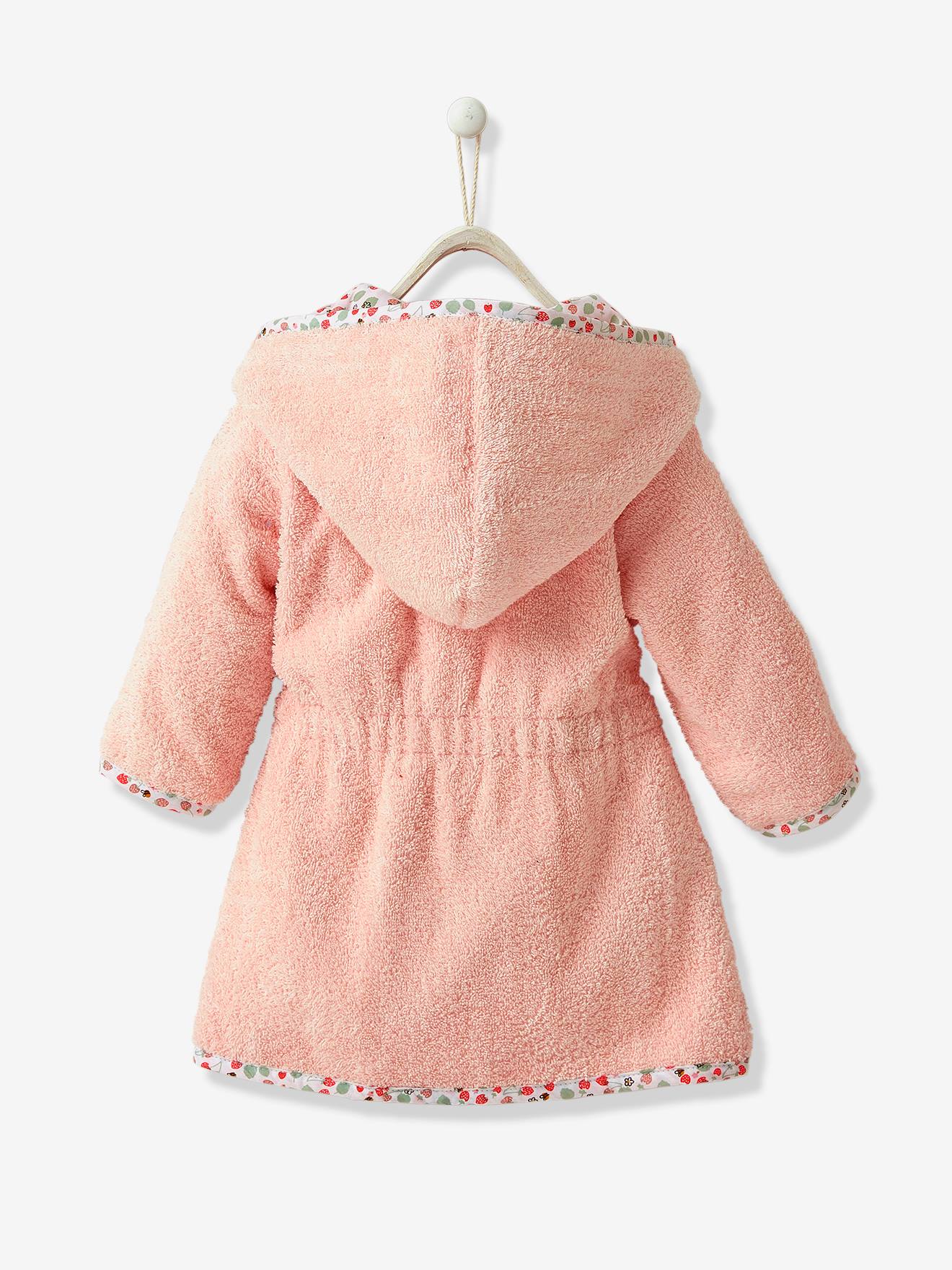 Vertbaudet Baby Bademantel BIENENGARTEN Oeko Tex, personalisierbar - lachsfarben