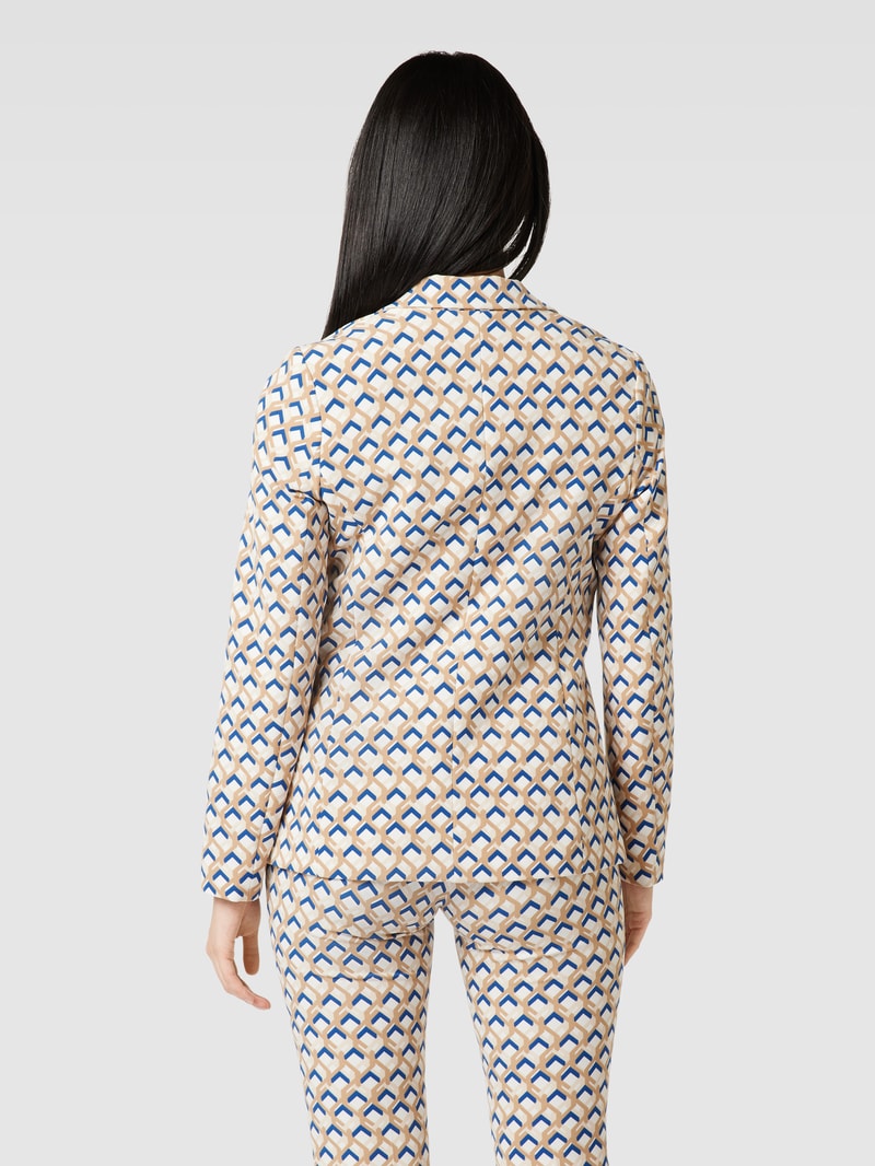 Blazer mit Allover-Muster in offwhite