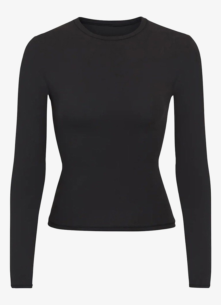 Tricou SKIMS Fits Everybody cu mânecă lungă și guler rotund