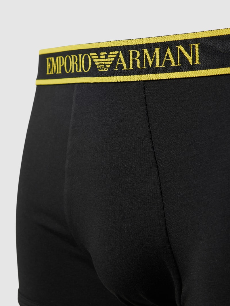 Trunks mit elastischem Logo-Bund im 3er-Pack in schwarz