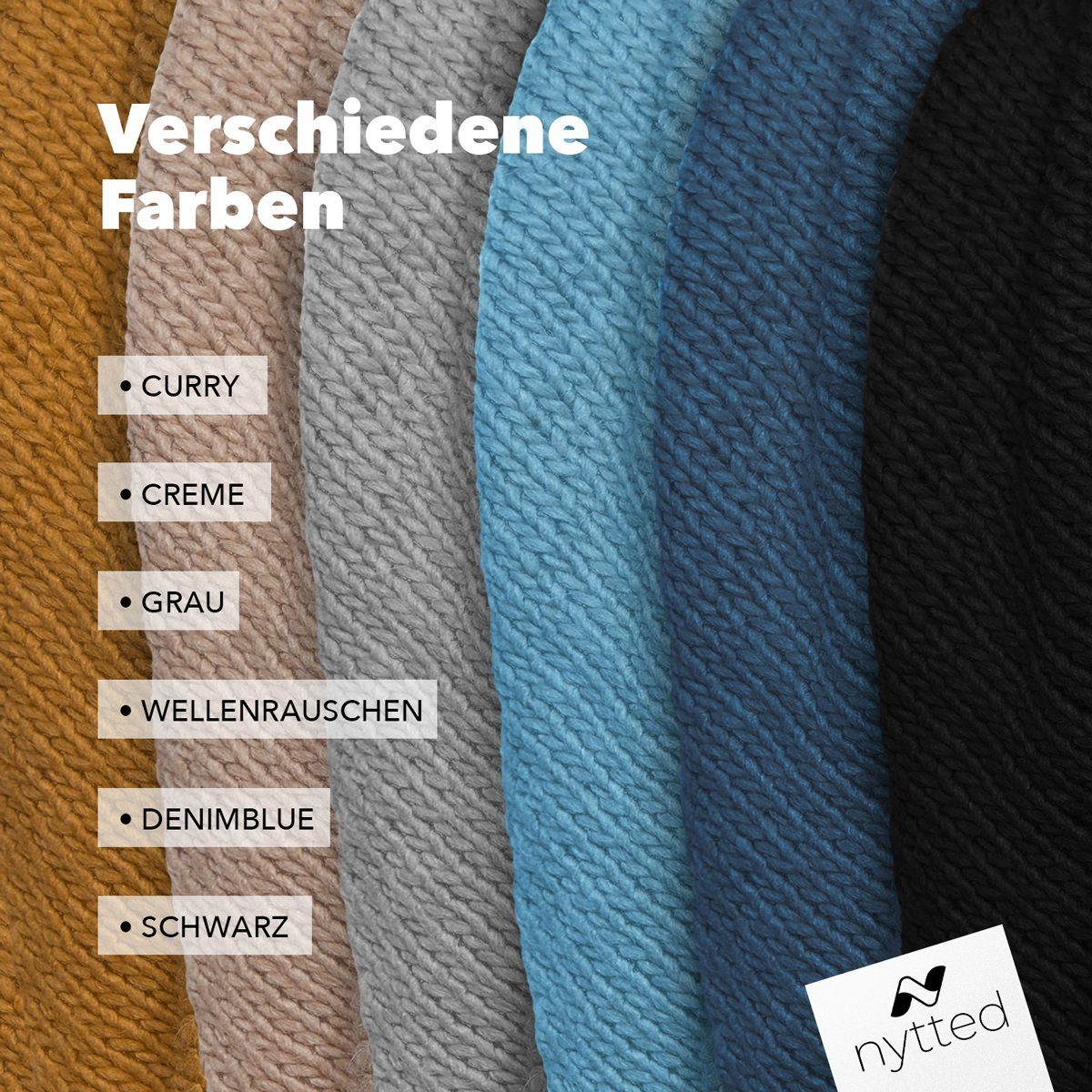 NYTTED® Dreieckstuch gestrickt mit feinster Alpaka Wolle für Damen & Herren