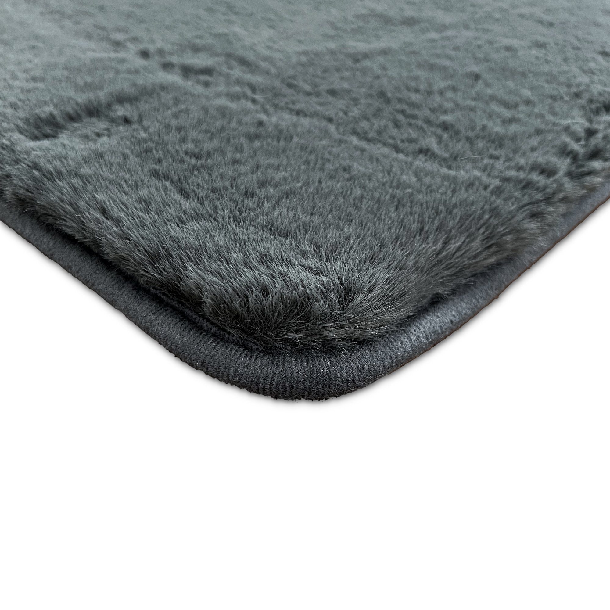 Badematte Fluffy Mozato, Höhe 25 mm, Rutschsichere Rückseite, Fußbodenheizung geeignet, Besonders weich und flauschig, Waschmaschinenfest, 2er Set, 60x80 cm & 40x60 cm, unifarben, Polyester, Kunstfell, rechteckig