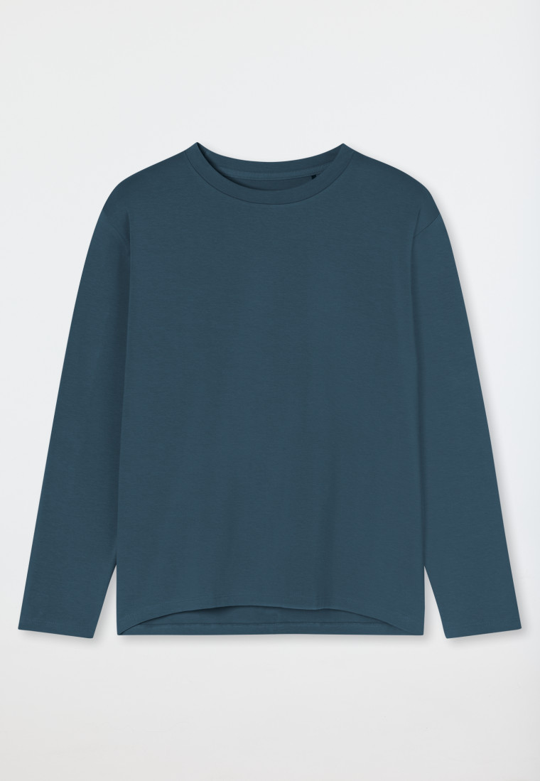 Shirt langarm rundhals jeansblau - Mix+Relax