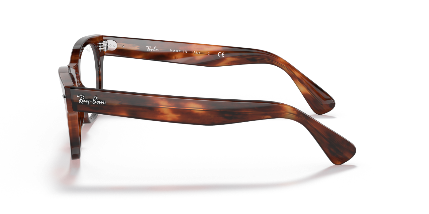 LARAMIE OPTICS - Ochelari de soare cu dungi Havana lucioși