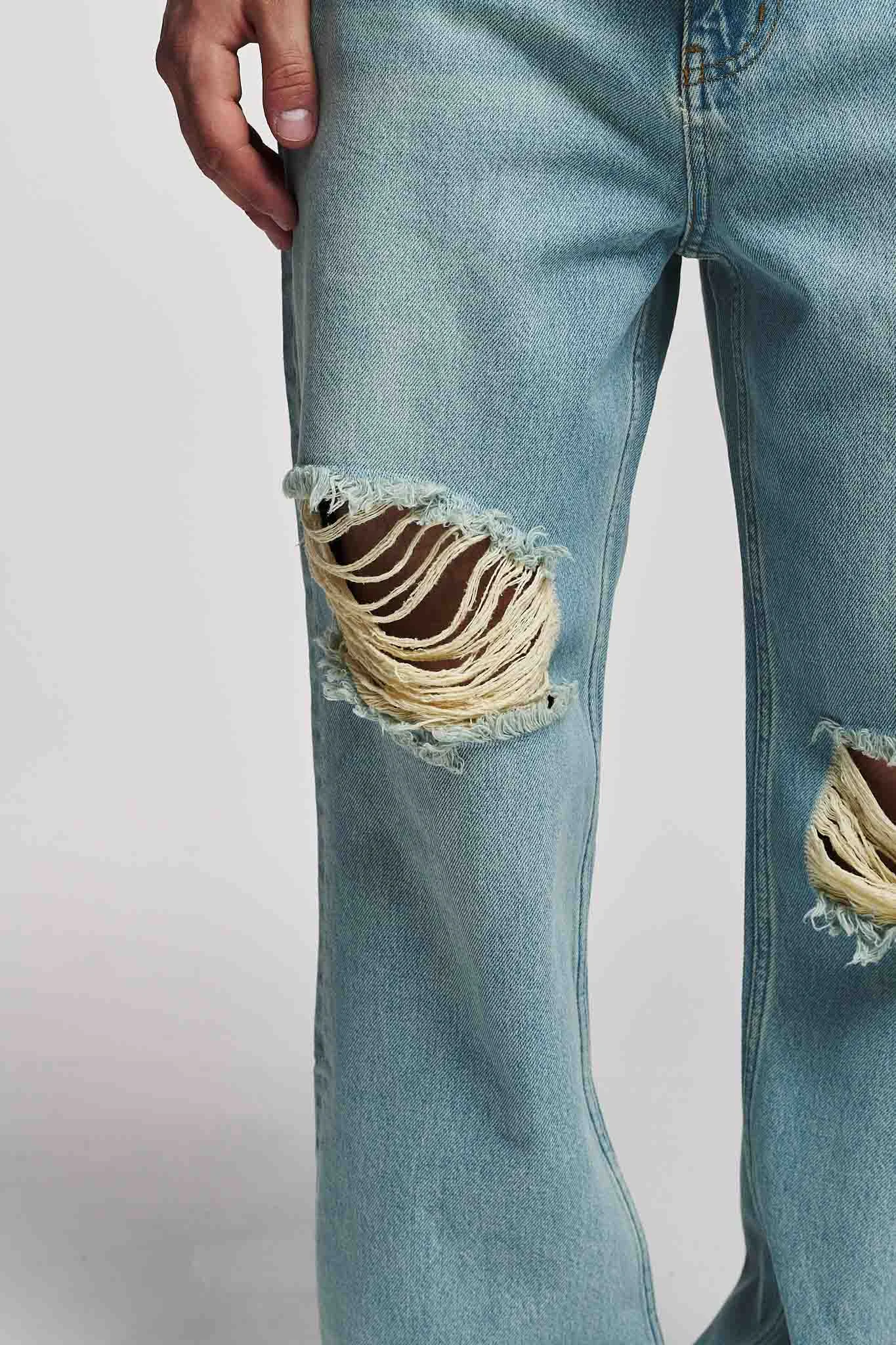 2Y Studios ANDUIN RIPPED BAGGY - Vaqueros holgados
