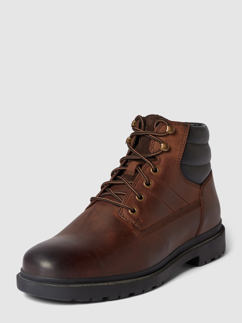 Schnürschuhe aus Leder-Mix Modell 'ANDALO' in dunkelbraun
