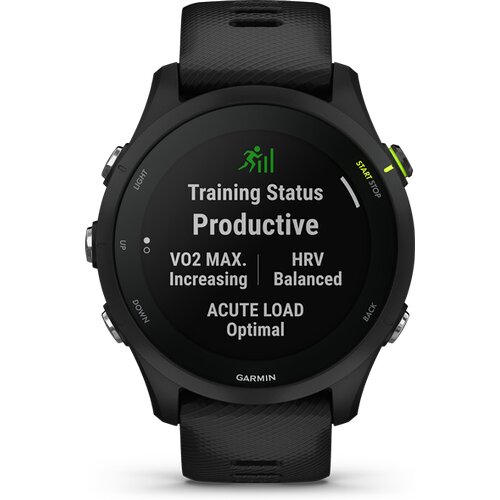 FORERUNNER® 255 MUSIC SCHWARZ MIT SCHNELLWECHSEL-SILIKONARMBAND 22 MM