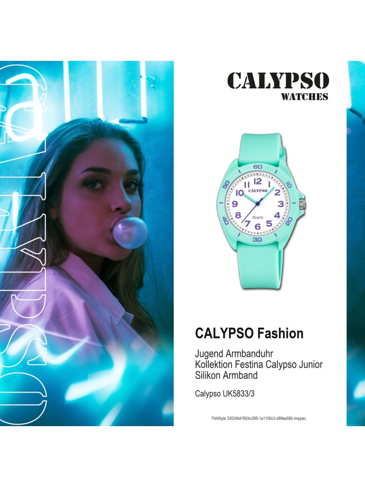 Calypso Analog-Armbanduhr Calypso Junior türkis mittel (ca. 36mm) günstig kaufen onesize