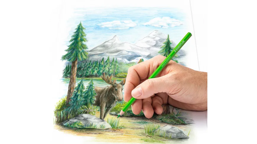 STAEDTLER Buntstifte im Sechskantformat 24 Farben