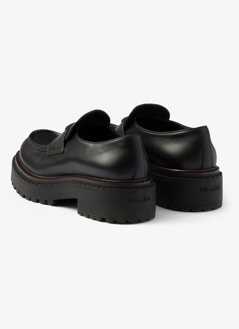 Mocassim Prada Double Chocolate em couro