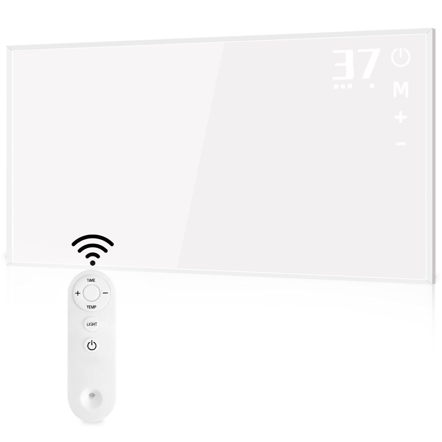 Nettlife Infrarotheizung mit thermostat 450/600/720W Wandmontage Infrarot Wandheizung, Energiesparend Elektroheizkörper mit Fernbedienung
