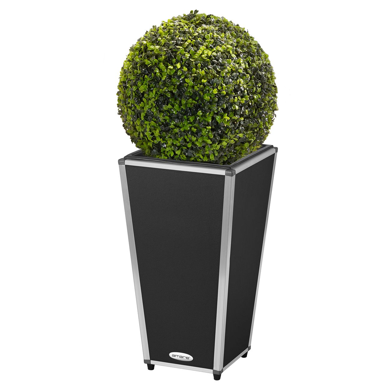 Weles AMARE Fiberglas Design Pflanzgefäß PUR 28 x 28 x 51 cm, schwarz