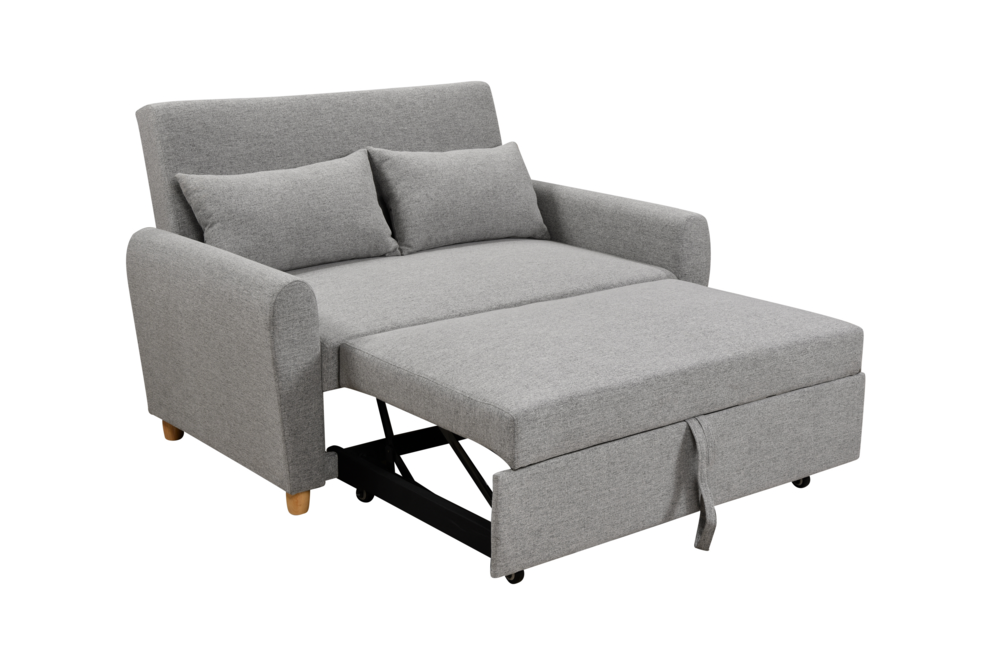 Better Home 2-Sitzer Sofabett inkl. Kissen hellgrau