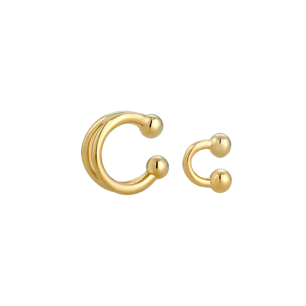 Elli Elli Boucles d'Oreilles Earcuff Set Basic Minimal Boucles d'Oreille Femme - (925/ Boucles d'oreilles
