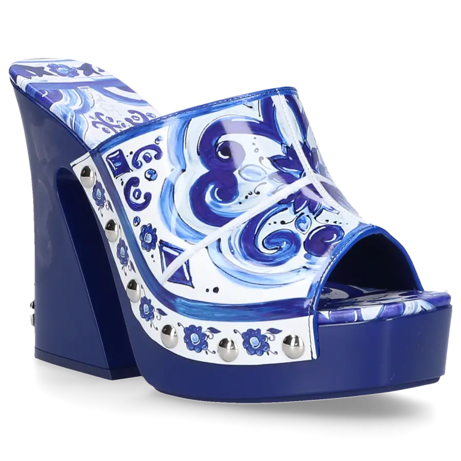 Dolce & Gabbana - Clogs CV0065A Kalbsleder - blau