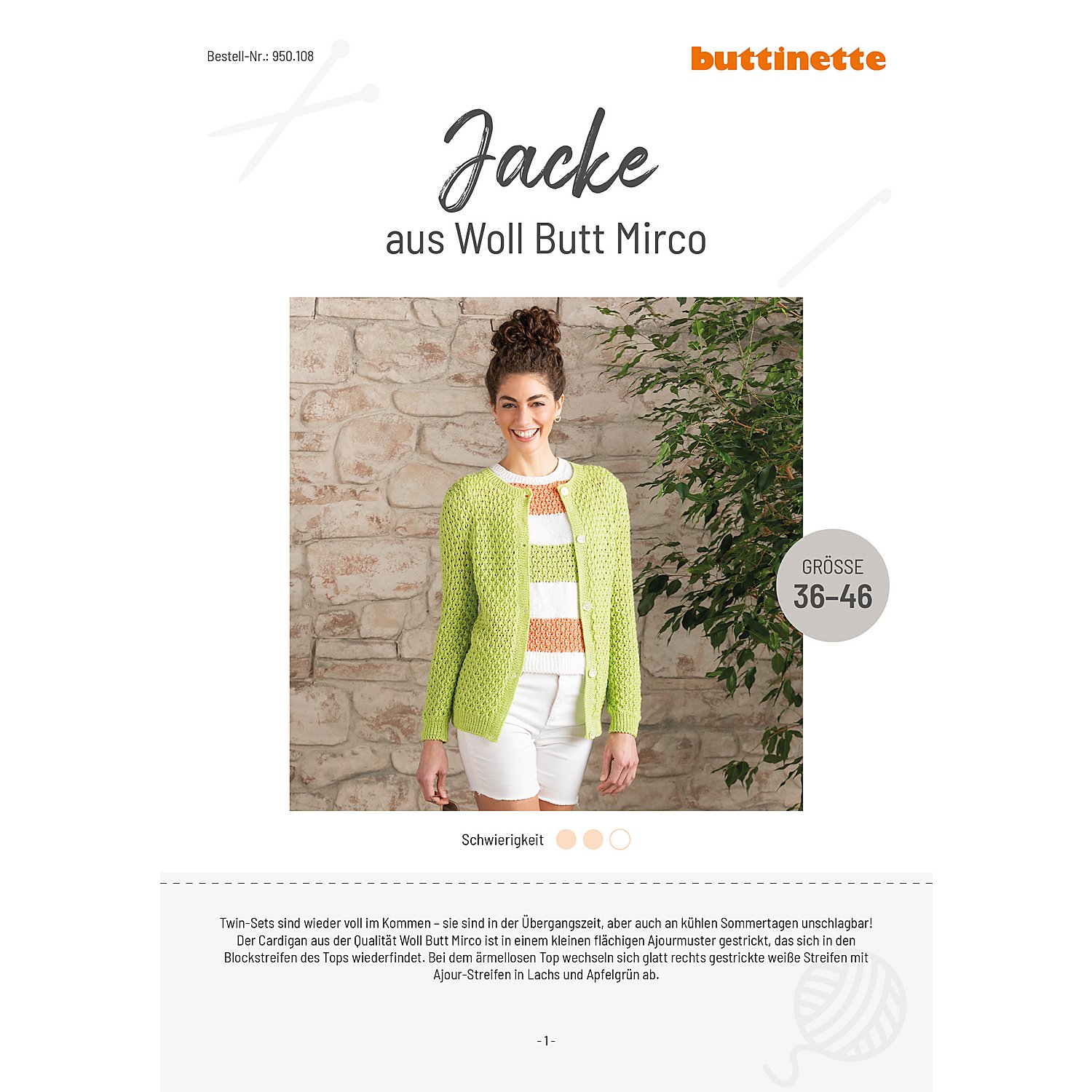Strickanleitung - Jacke aus Woll Butt Mirco
