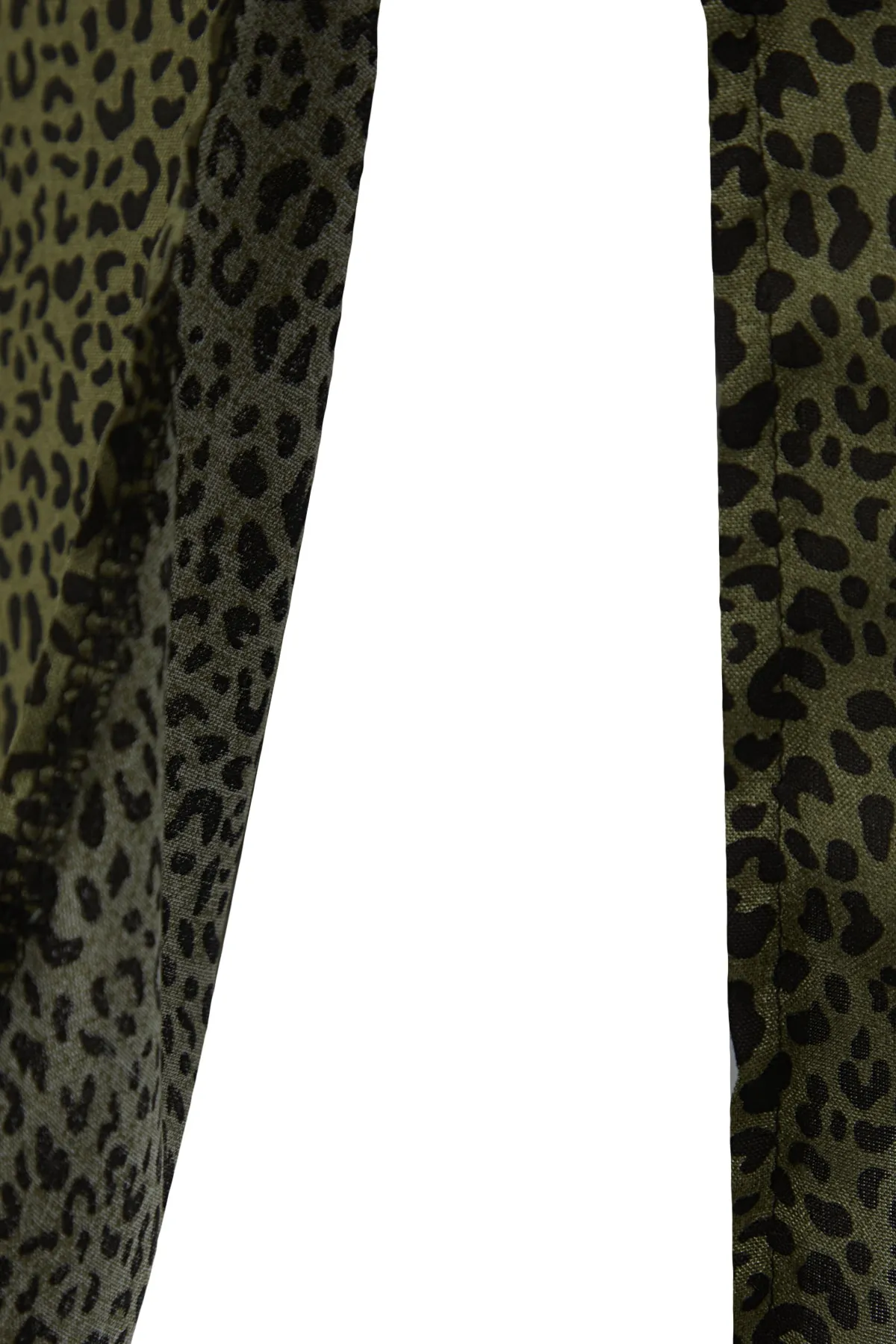 Trendyol Curve  Khakifarbener A-Linien-Rock mit Animal-Print und normaler Taille TBBAW23AZ00032