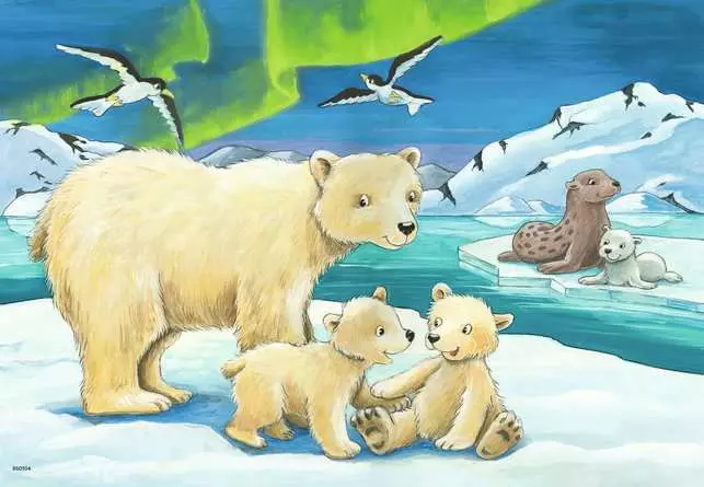 Kinderpuzzle ab 3 Jahren - Tierkinder aus aller Welt - 12 Teile