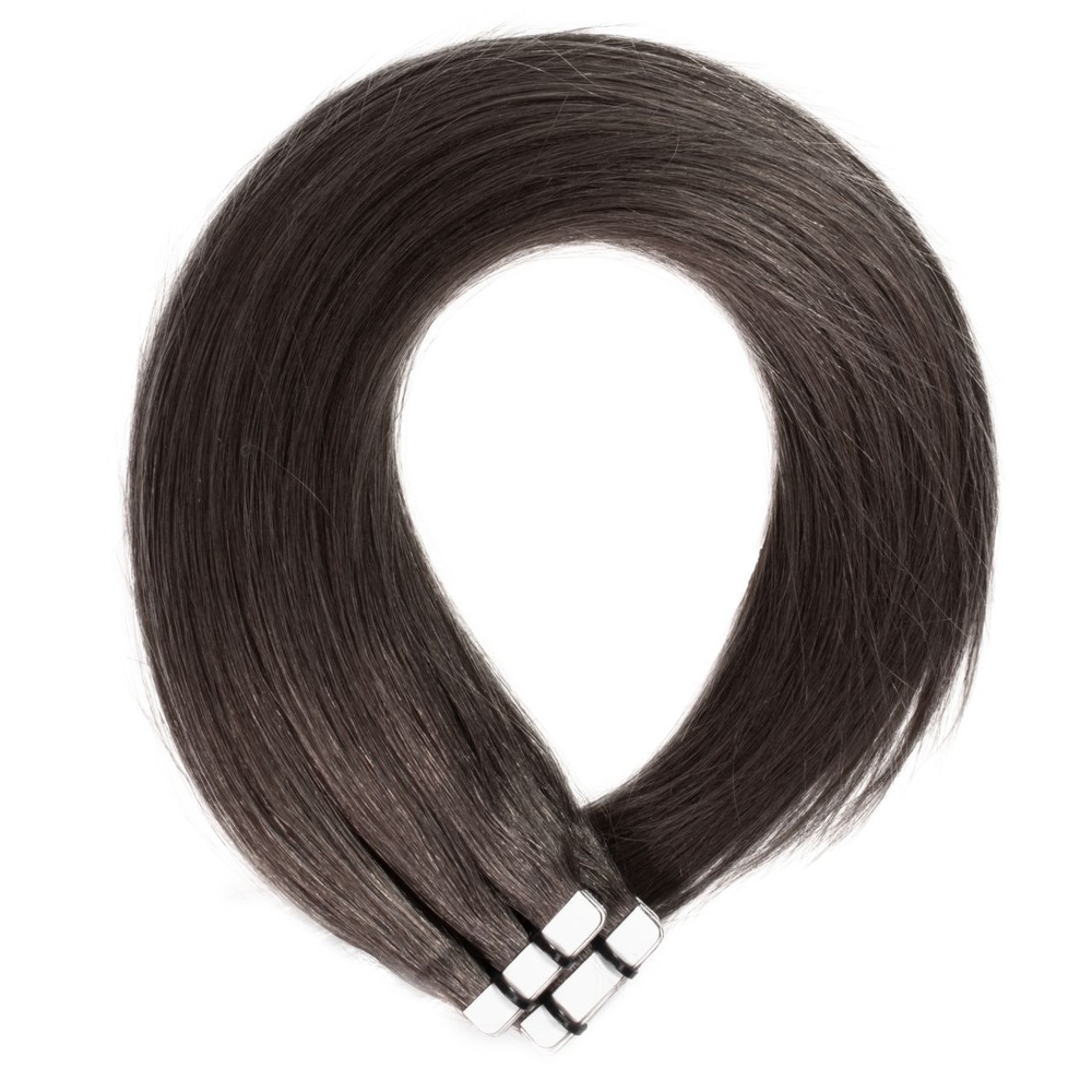 hair2heart Extensions adhésives Premium cheveux naturels #19 Marron cendré extensions