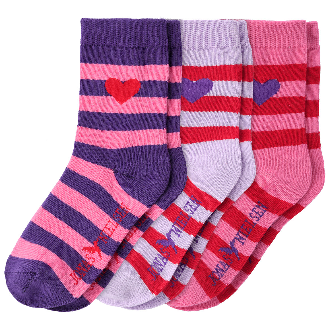3 Paar Mädchen Socken in verschiedenen Farben