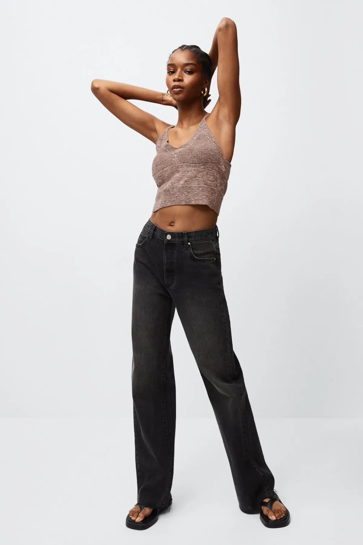MANGO  27040172 Damen / Mädchen Schwarzer Denim