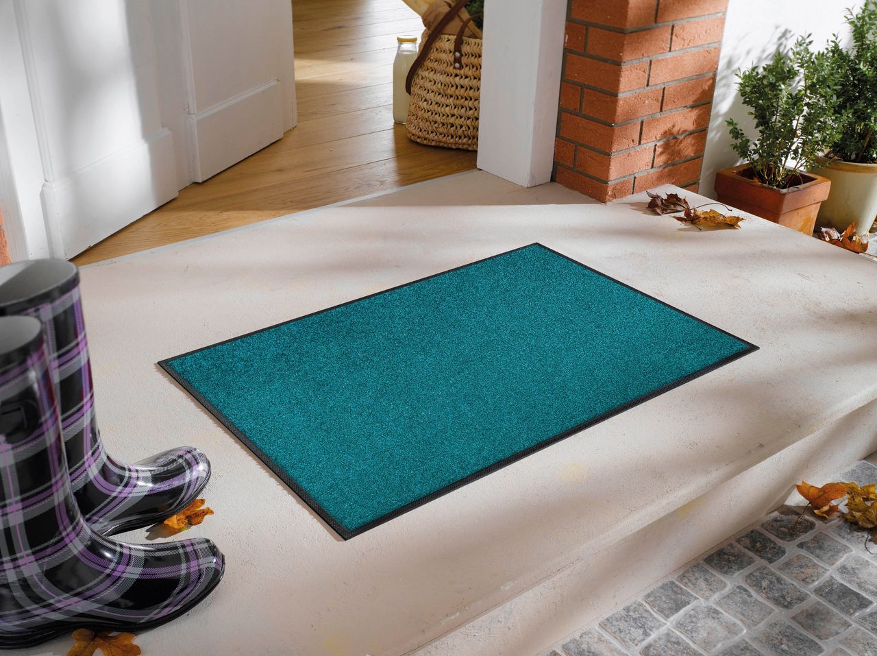 Fuma Rutschfeste Fußmatte TC_Peacook Green 90 x 60 cm