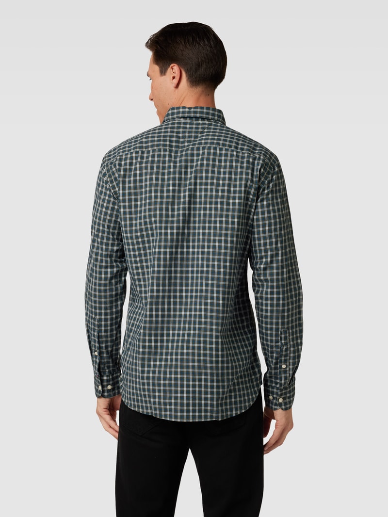 Regular Fit Freizeithemd mit Button-Down-Kragen in olivgrün
