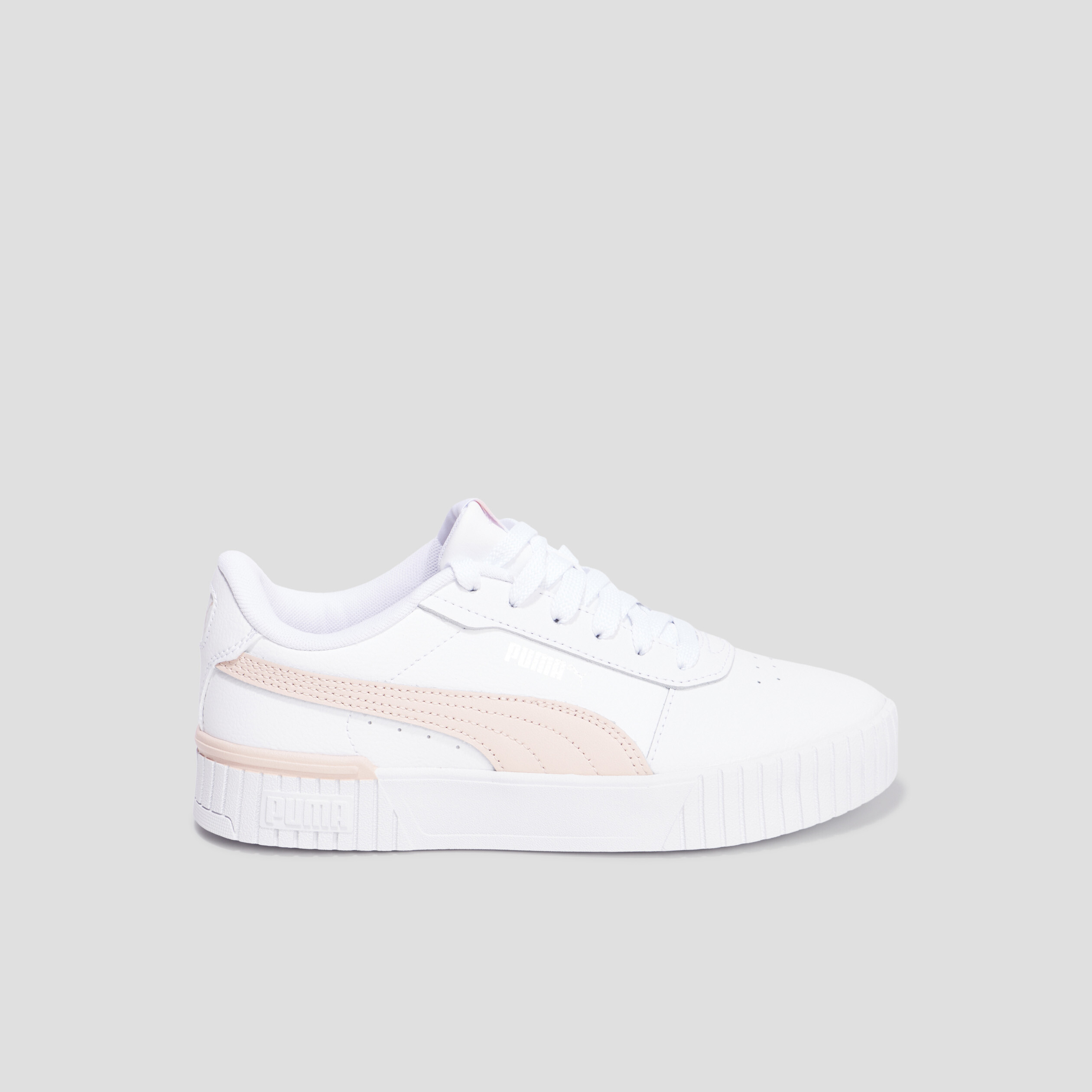 Tennis basses à lacets en cuir Puma blanc fille | La Halle