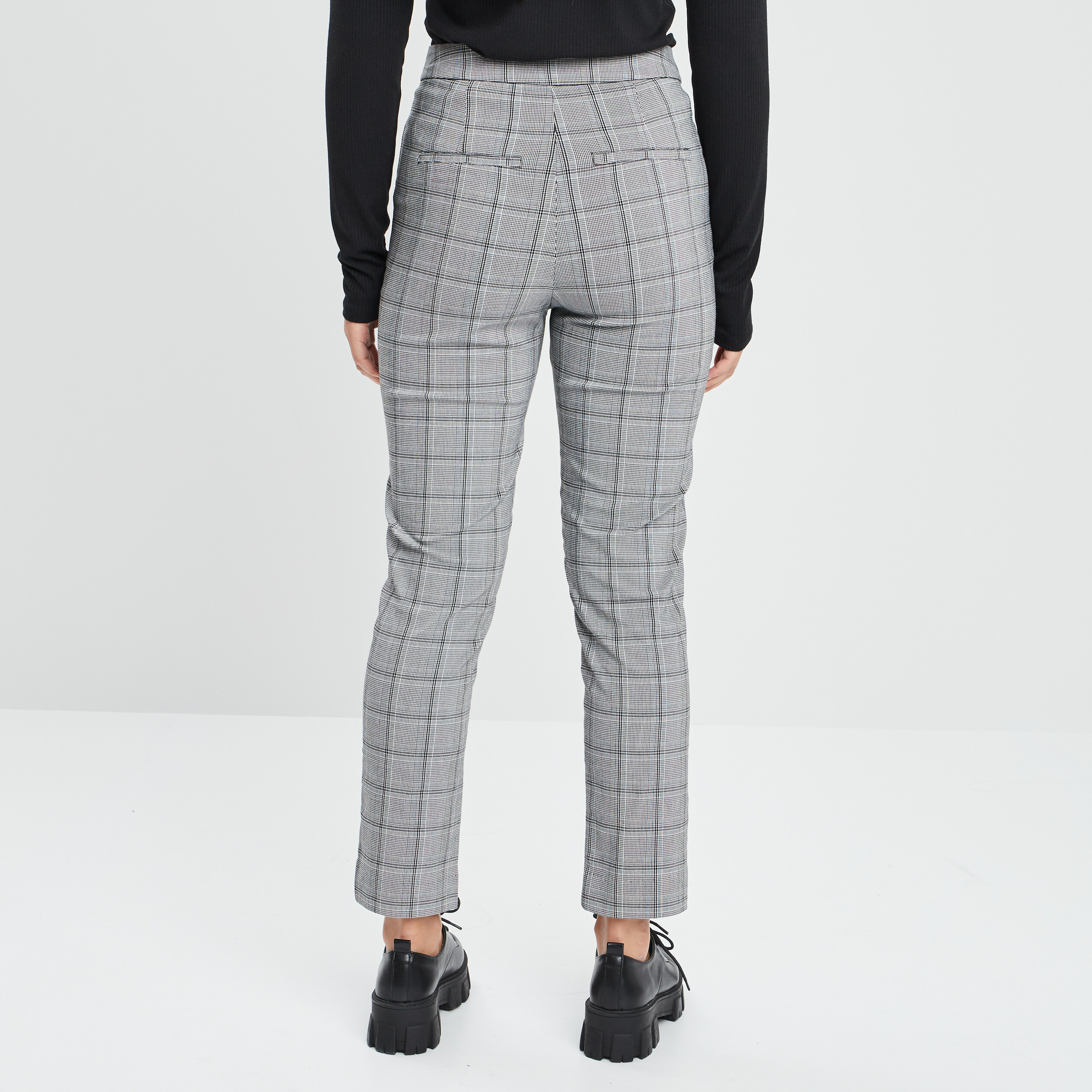 Pantalon droit taille haute gris femme | La Halle