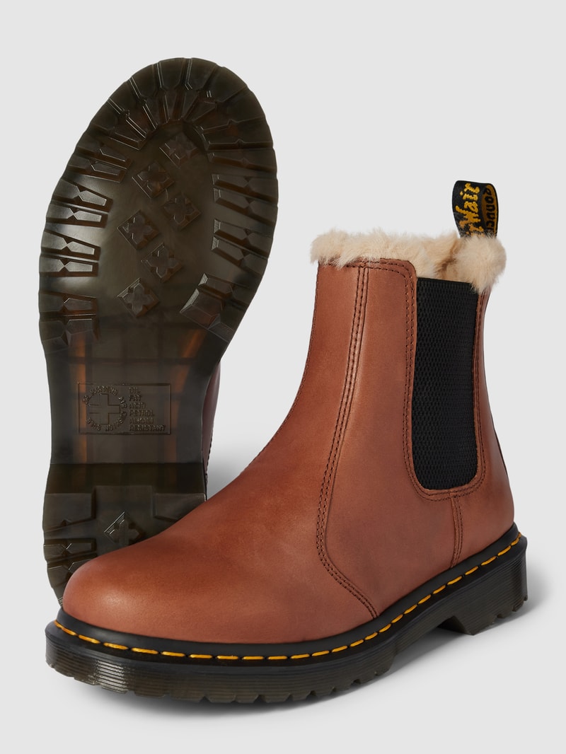 Chelsea Boots aus Leder Modell 'Leonore' in dunkelbraun