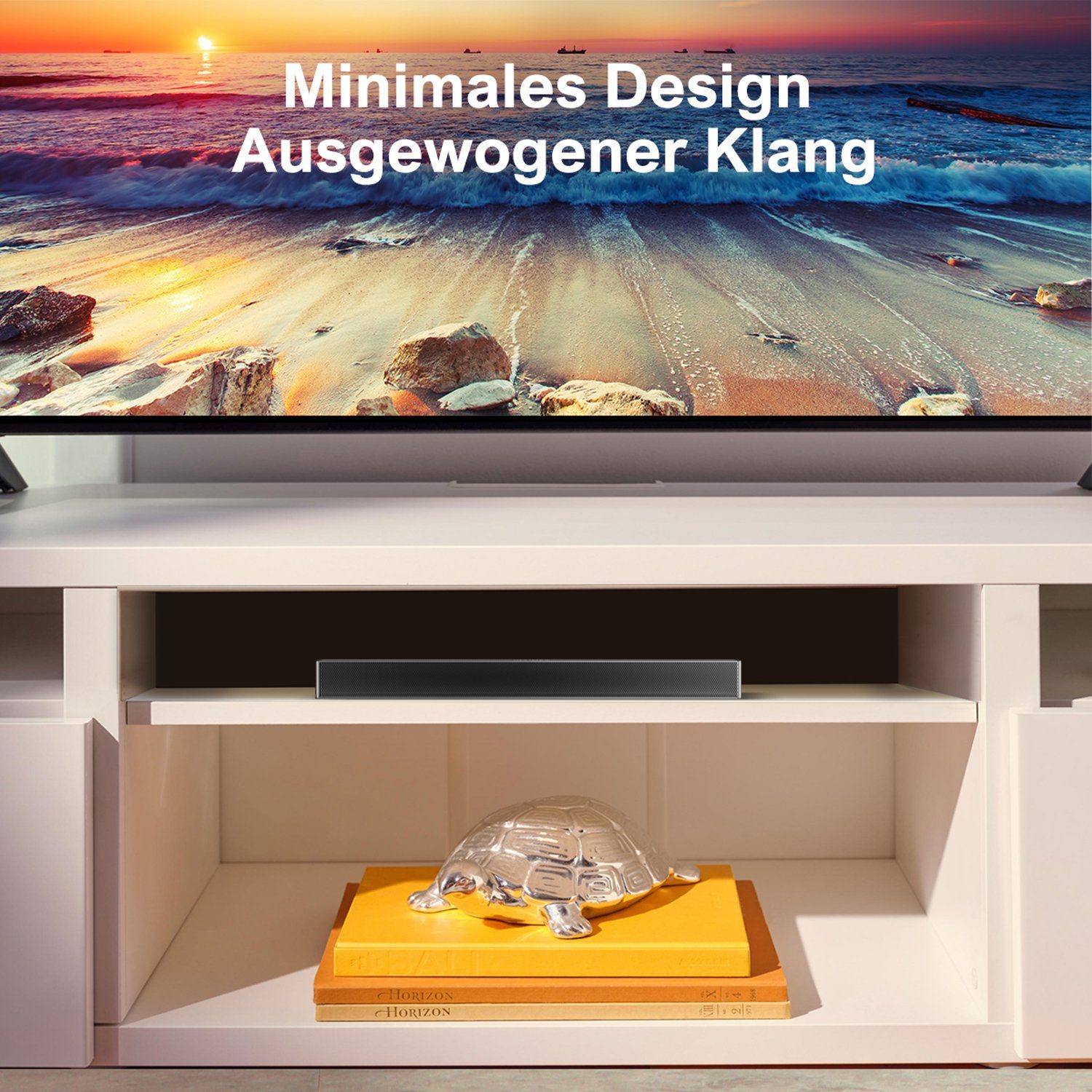 Ultimea Nova S40 2.1 Soundbar (HDMI ARC, 160 W, Surround-Sound, Bass Verbessert, 35mmT, Schlank Aber Leistungsstark)