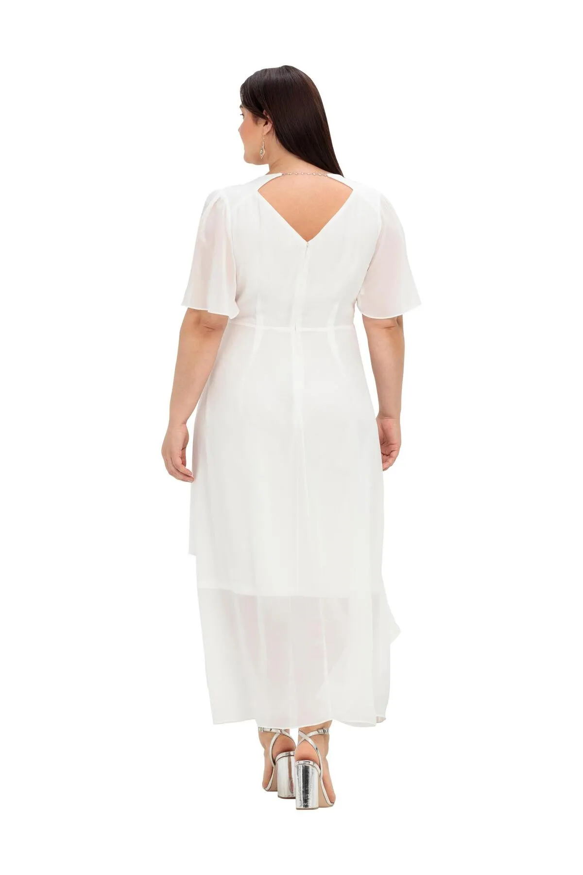 Sheego  Kleid - Weiß - Basic