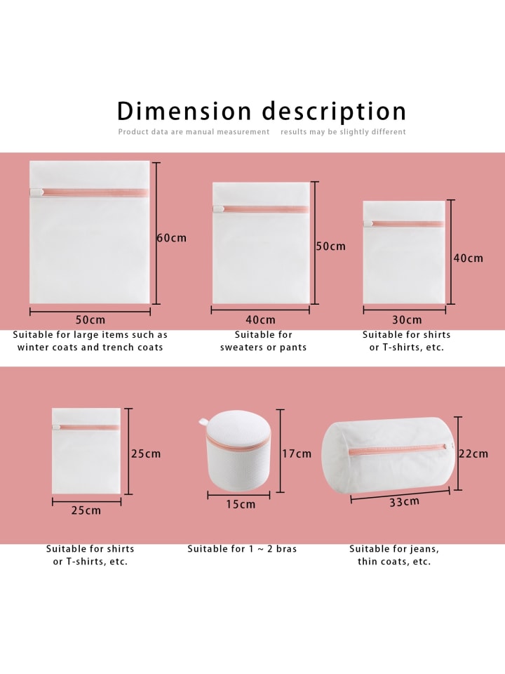 Intirilife 6-er Set Wäschenetze Wäschesäcke in Weiß günstig kaufen onesize