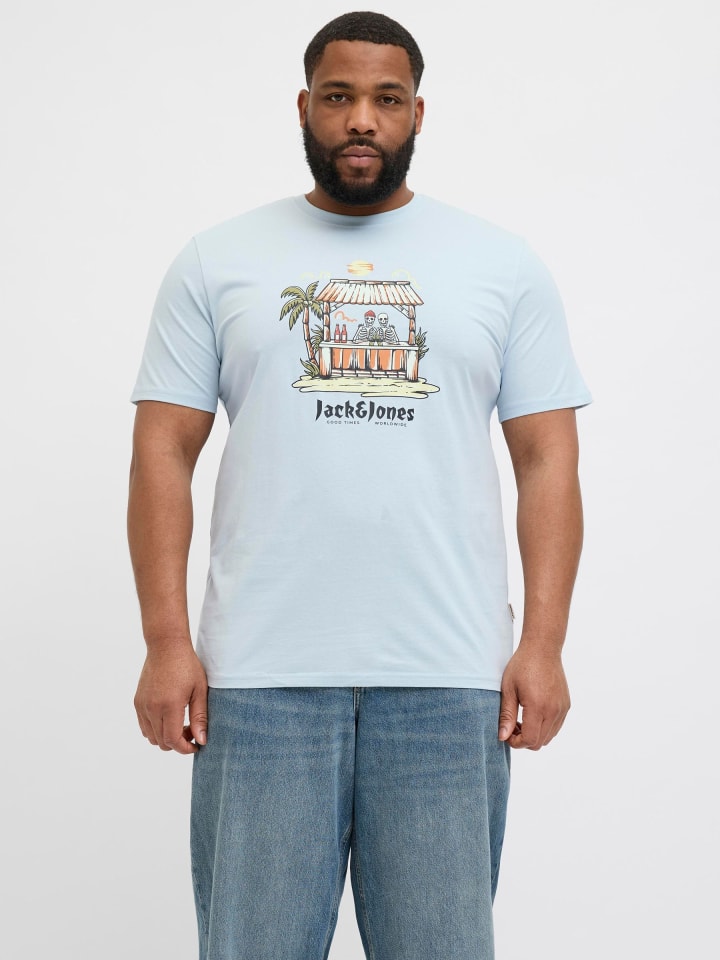 JACK & JONES PLUS T-shirt in Skyway günstig kaufen
