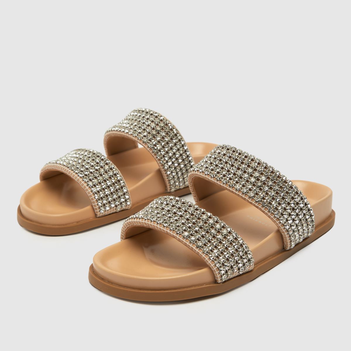Schuh – Tessie – Naturfärgade sandaler med utsmyckning
