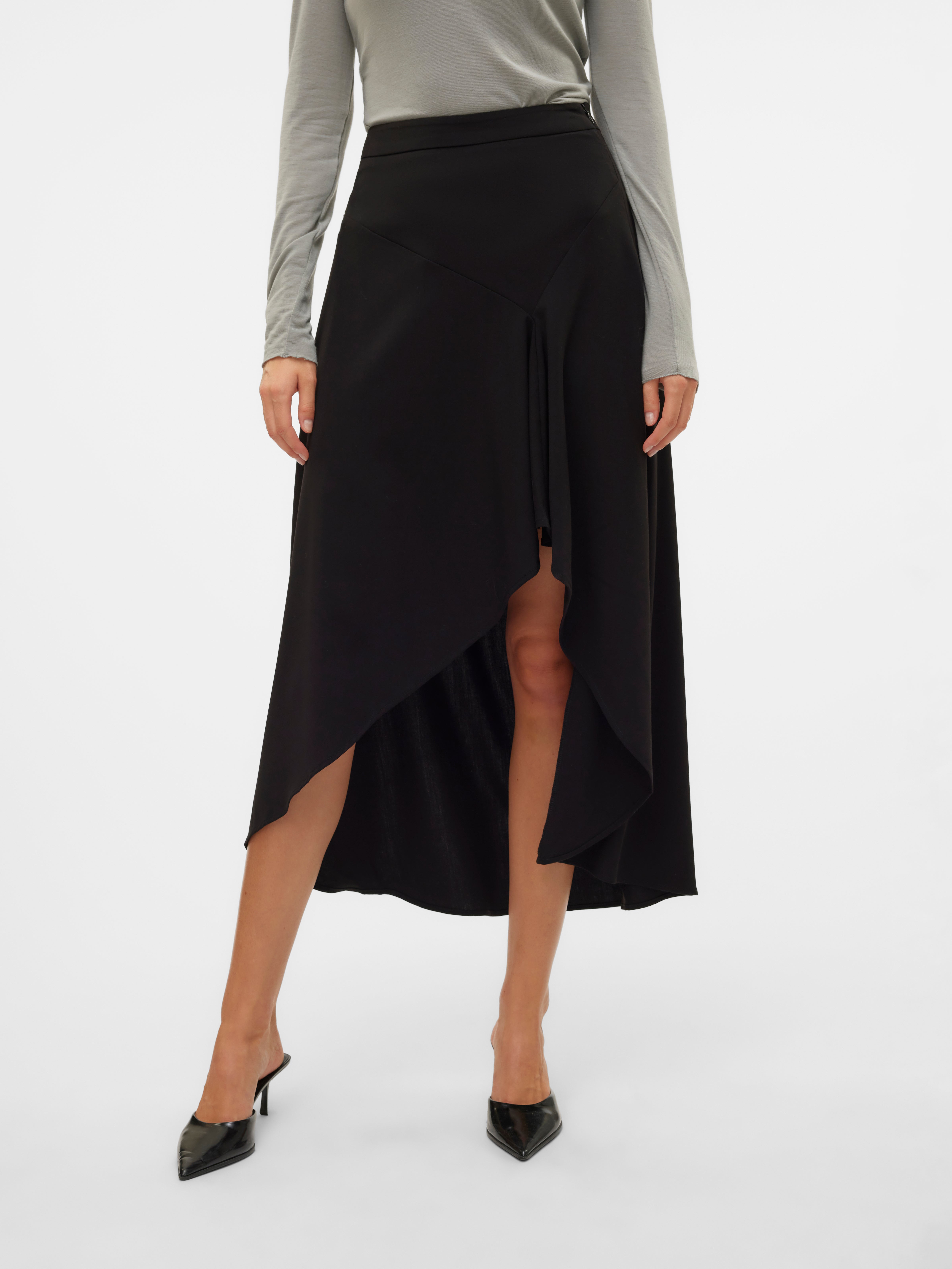 VMINA Hohe Taille Langer Rock