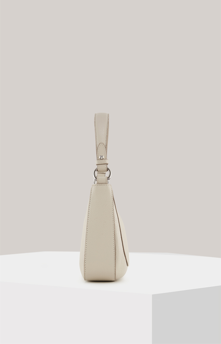 Leder-Schultertasche Estate Loreen in Hellgrau