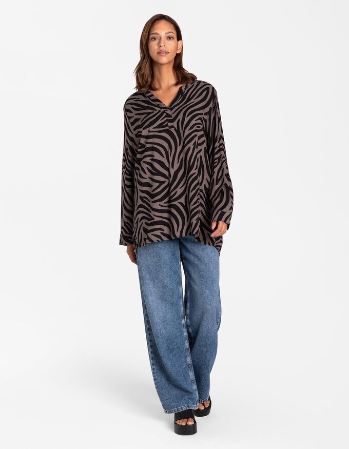 Bluse - Animal-Muster