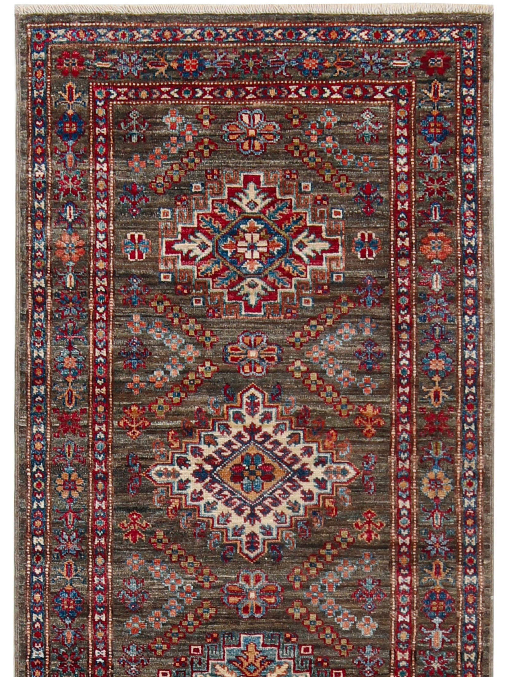 Kazak Ghazni ca. 79 x 303 cm, Unikat / Einzelstück